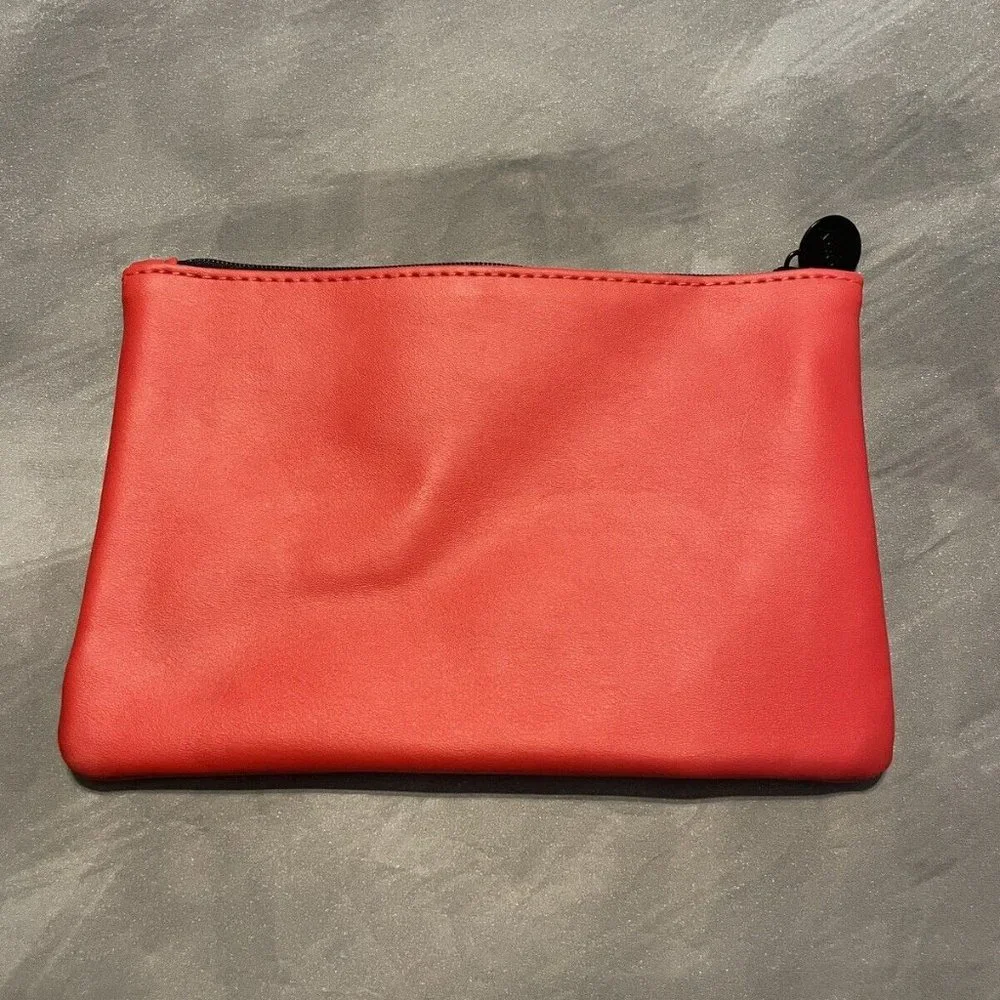 Red Floral Glasses Mask Makeup Bag Pencil Pouch Travel Bag
